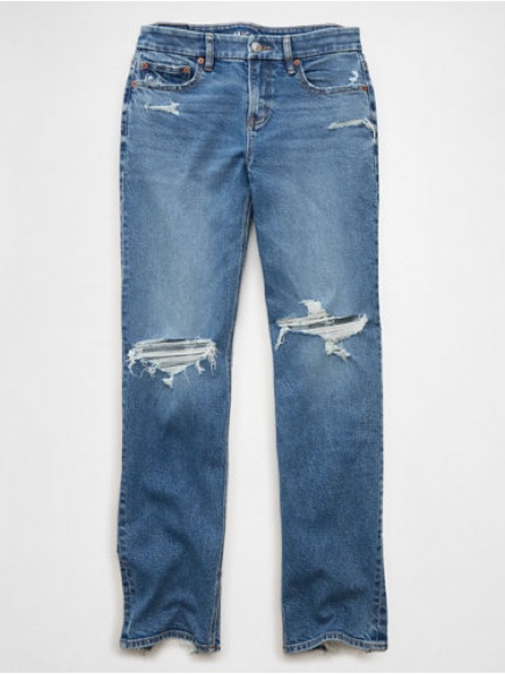 American Eagle Outfitters Blue Distressed Stretch Jeans Jeggings